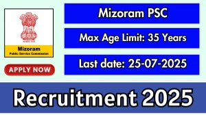 Mizoram PSC Junior Grade of MHS Recruitment 2025 - Apply Online Mizoram PSC Junior Grade of MHS Recruitment 2025 - Apply Online