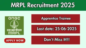 MRPL Apprentice Trainee Recruitment 2025 - Apply Offline