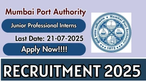 Mumbai Port Authority Junior Professional Interns Recruitment 2025 - Apply Offline