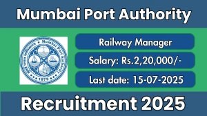 Mumbai Port Authority Railway Manager Recruitment 2025 - Apply Online for 01 Posts