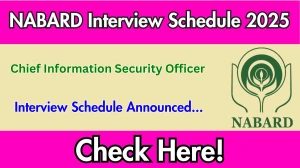 NABARD CISO Interview Schedule 2025 Released Check Date Details at nabard.org NABARD CISO Interview Schedule 2025 Released Check Date Details at nabard.org