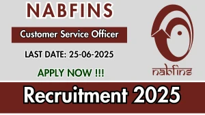 NABFINS Customer Service Officer Recruitment 2025 - Apply Online