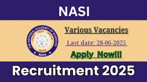 NASI Recruitment 2025 - Apply Online for 07 Accounts Officer, Computer Operator and More Posts