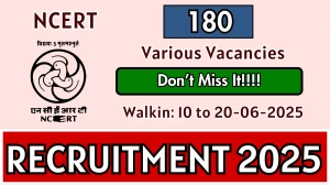 NCERT CIET Recruitment 2025 – Walk in for 180 Survey Associate, Senior Consultant and Other Posts