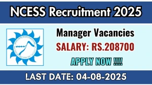 NCESS Manager Recruitment 2025 - Apply Online
