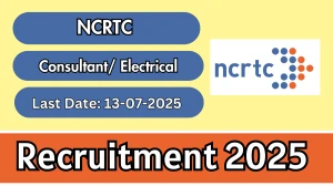 NCRTC Consultant/ Electrical Recruitment 2025 - Apply Online