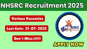 NHSRC Recruitment 2025 - Apply Online for Consultant, Junior Consultant Posts