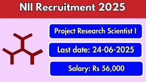 NII Project Research Scientist I Recruitment 2025 - Apply Offline
