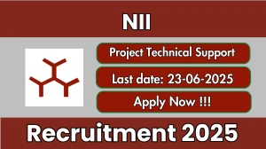 NII Project Technical Support I Recruitment 2025 - Apply Offline for 01 Posts