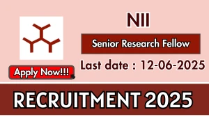 NII Senior Research Fellow Recruitment 2025 - Apply Offline for 01 Posts