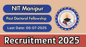 NIT Manipur Post Doctoral Fellowship Recruitment 2025 - Apply Offline