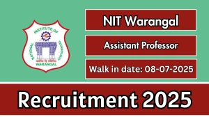 NIT Warangal Assistant Professor Recruitment 2025 – Walk in