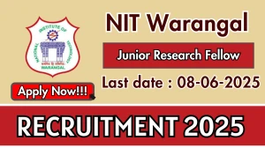 NIT Warangal Junior Research Fellow Recruitment 2025 - Apply Offline for 01 Posts