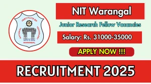 NIT Warangal Junior Research Fellow Recruitment 2025 - Apply Online for 01 Posts