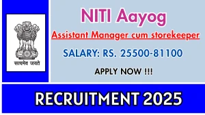 NITI Aayog Assistant Manager cum storekeeper Recruitment 2025 - Apply Offline NITI Aayog Assistant Manager cum storekeeper Recruitment 2025 - Apply Offline