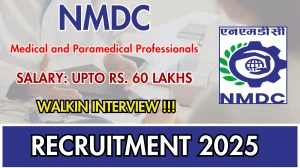 NMDC Medical and Paramedical Professionals Recruitment 2025 – Walk in NMDC Medical and Paramedical Professionals Recruitment 2025 – Walk in