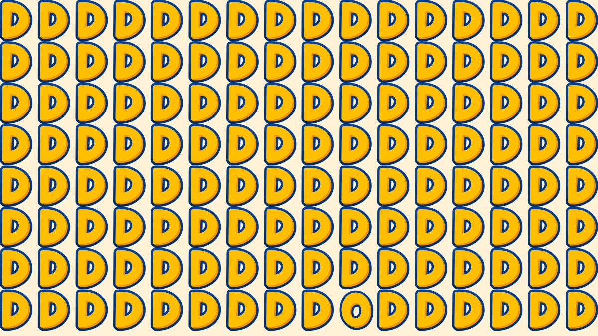 Observation Find it Out: Within 5 Seconds Spot The Letter O among D