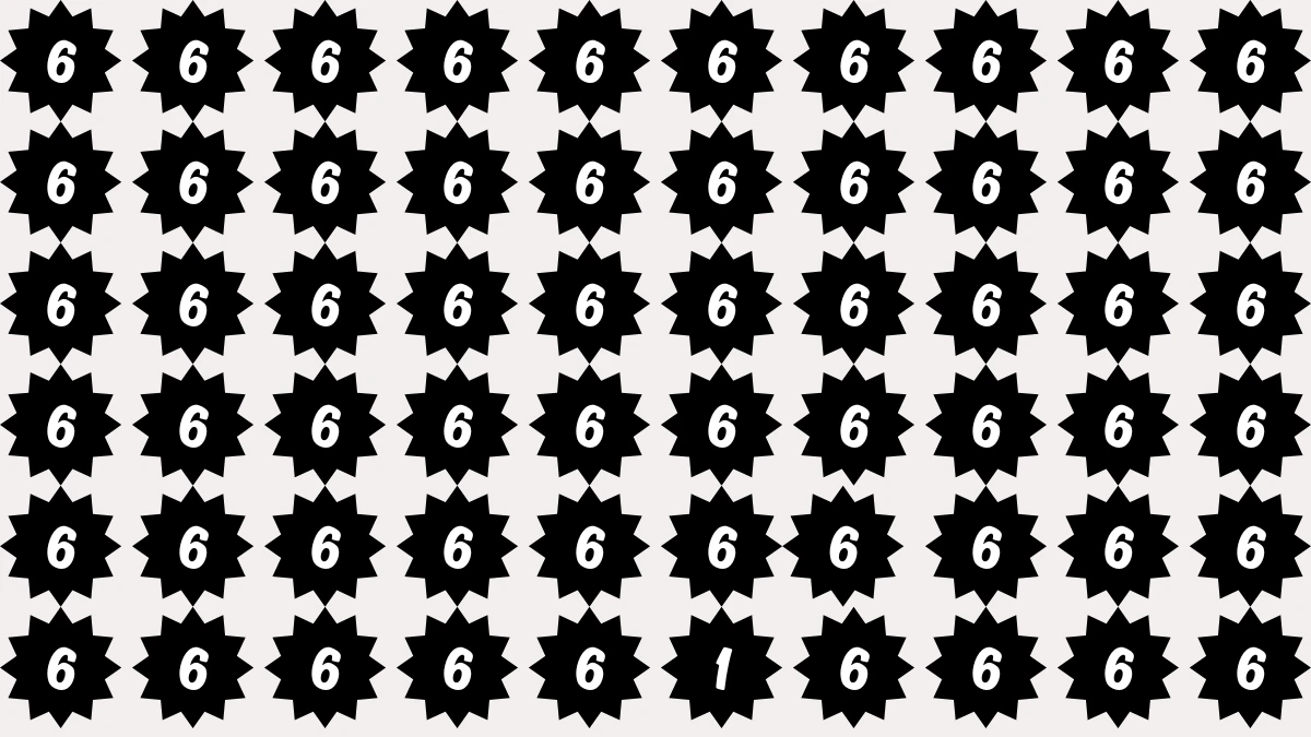 Observation Find it Out: Within 6 Seconds Spot The Number 1 among 6