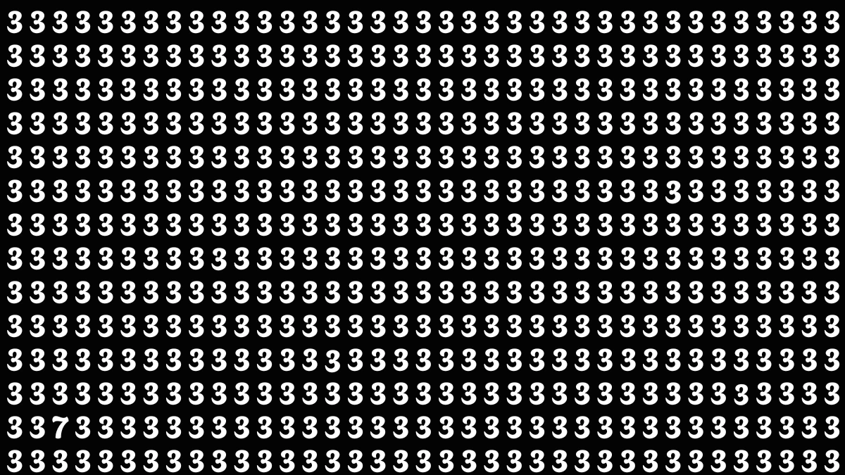 Observation Find it Out: Within 6 Seconds Spot The Number 7 among 3