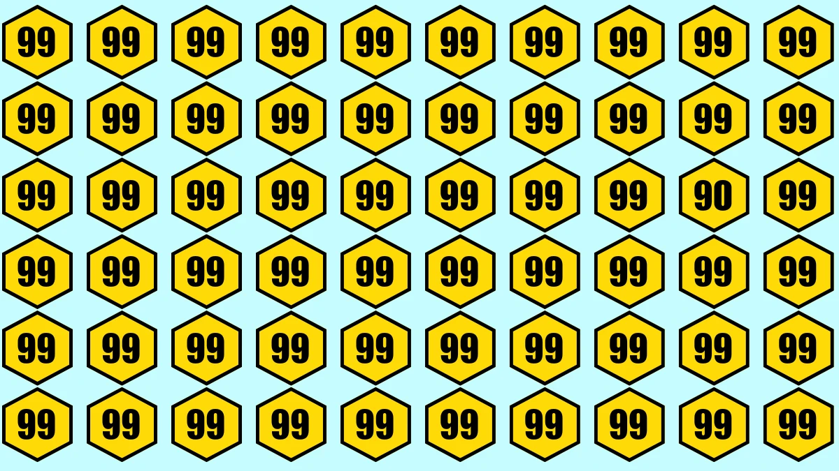 Observation Find it Out: Within 7 Seconds Spot The Number 90 among 99