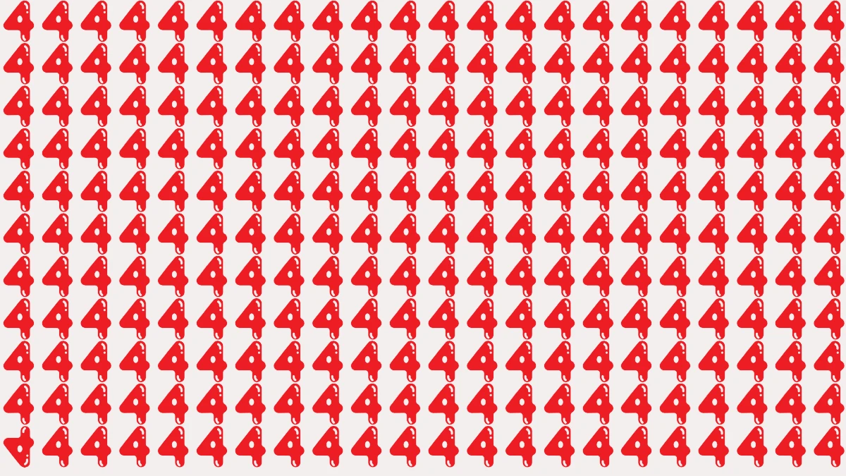 Observation Skills Test: Within 5 Seconds Spot The Inverted 4 among 4