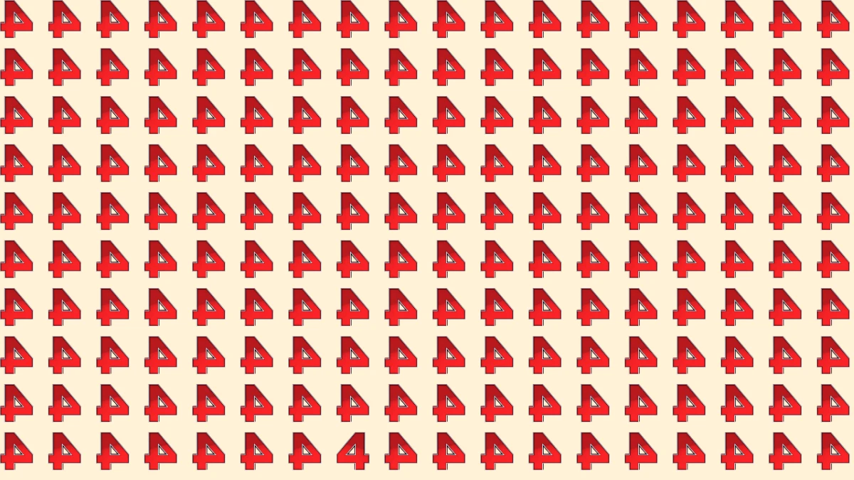 Observation Skills Test: Within 5 Seconds Spot The Inverted 4 among 4