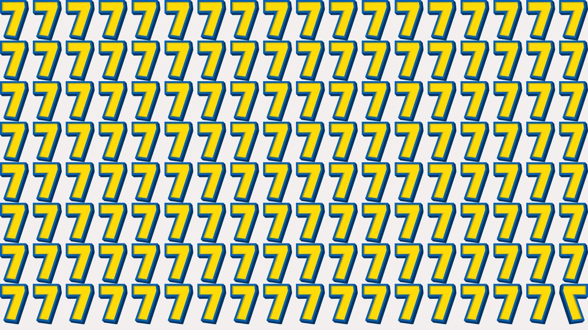 Observation Skills Test: Within 5 Seconds Spot The Inverted 7 among 7
