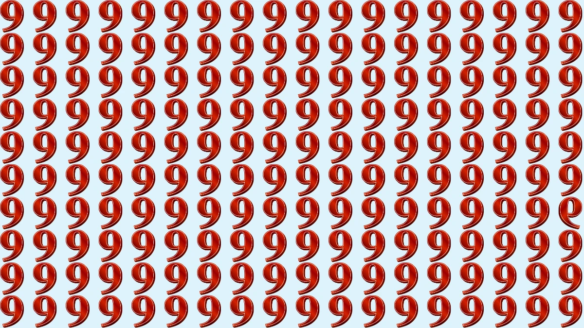 Observation Skills Test: Within 5 Seconds Spot The Inverted 9 among 9