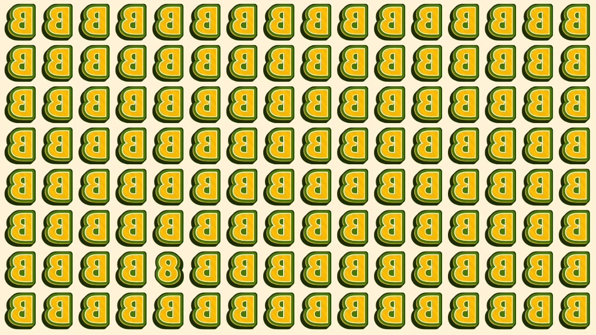 Observation Skills Test: Within 5 Seconds Spot The Number 8 among Inverted B