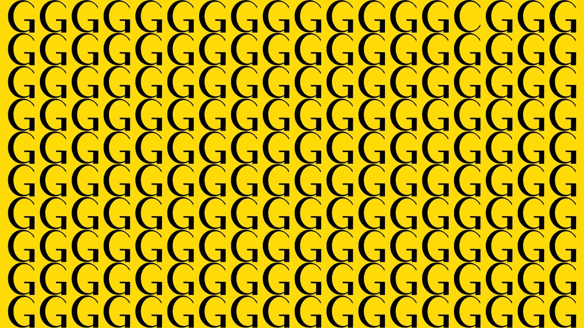 Observation Skills Test: Within 5 Seconds Spot The Letter C among G