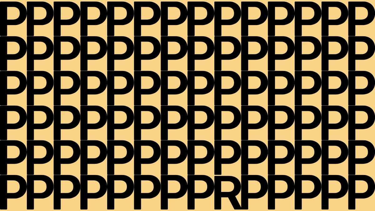 Observation Skills Test: Within 5 Seconds Spot The Letter R among P