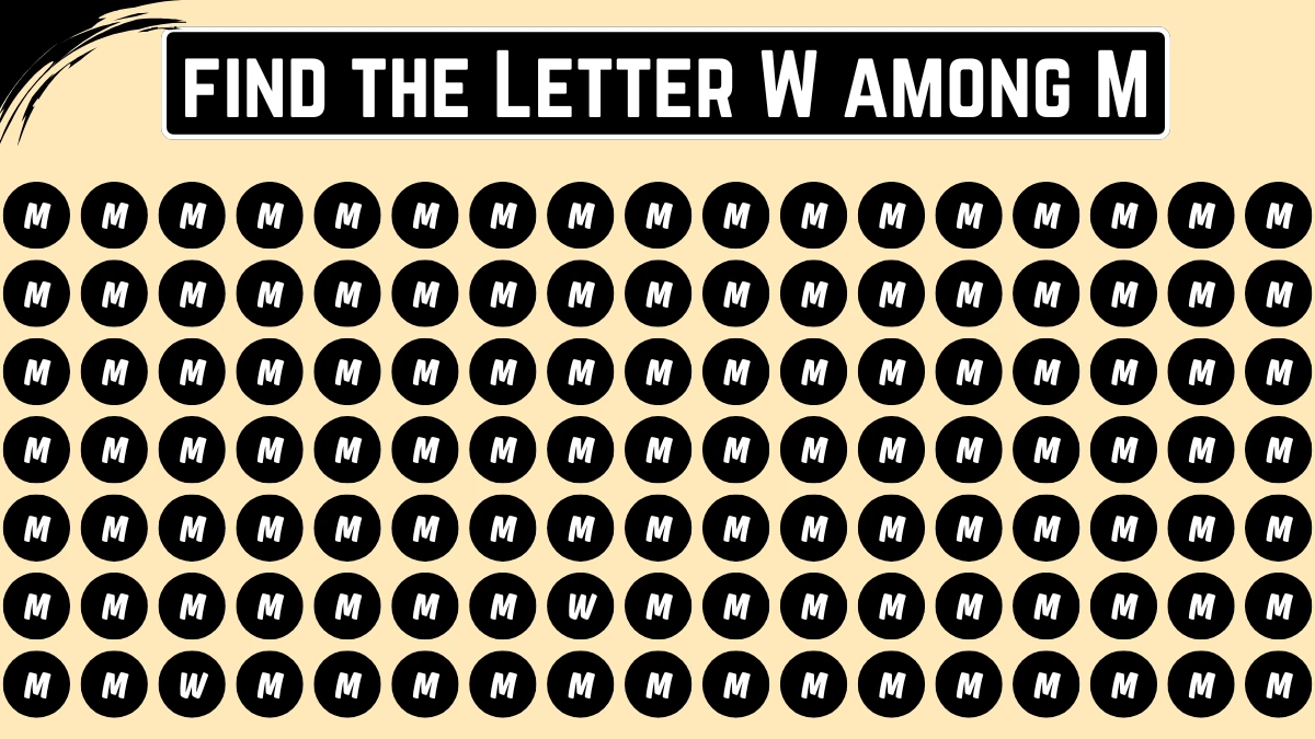 Observation Skills Test: Within 5 Seconds Spot The Letter W among M