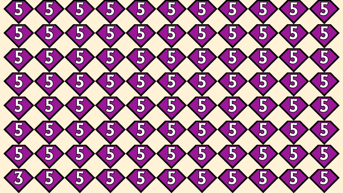 Observation Skills Test: Within 5 Seconds Spot The Number 3 among 5