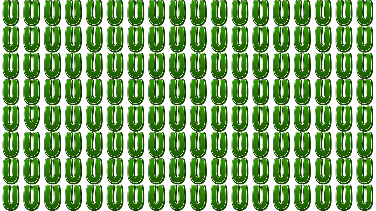 Observation Skills Test: Within 6 Seconds Spot The Letter V among U