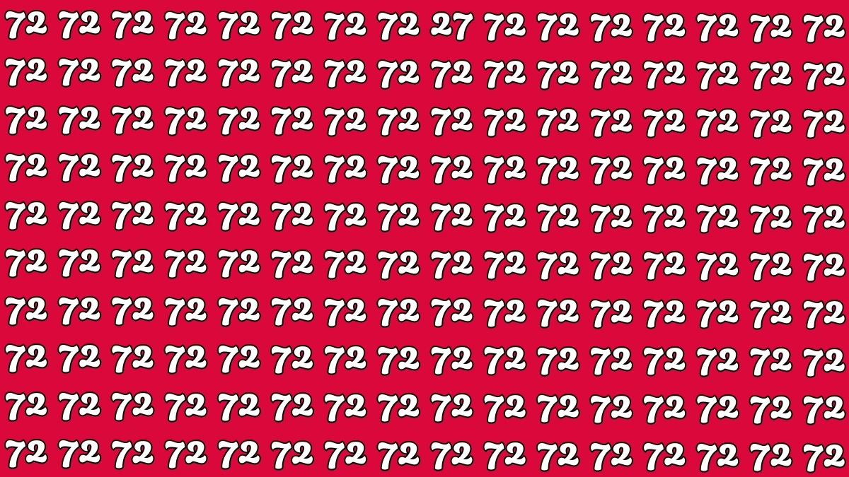 Observation Skills Test: Within 6 Seconds Spot The Number 27 among 72