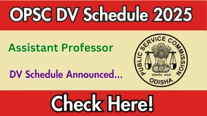 OPSC Assistant Professor DV Schedule 2025: Check Document Verification Date @ opsc.gov.in OPSC Assistant Professor DV Schedule 2025: Check Document Verification Date @ opsc.gov.in
