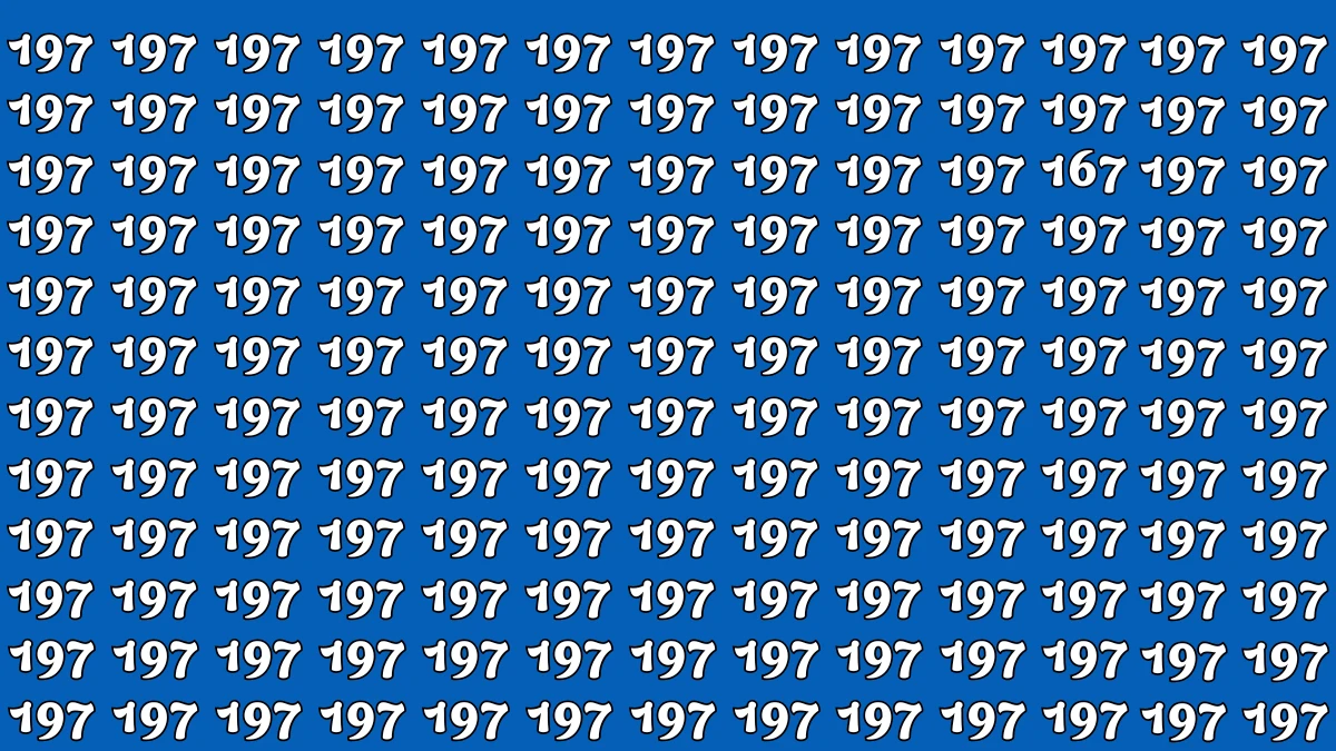 Optical Illusion 7 Seconds Challenge: Only People with Eagle Eyes Can spot the Number 167