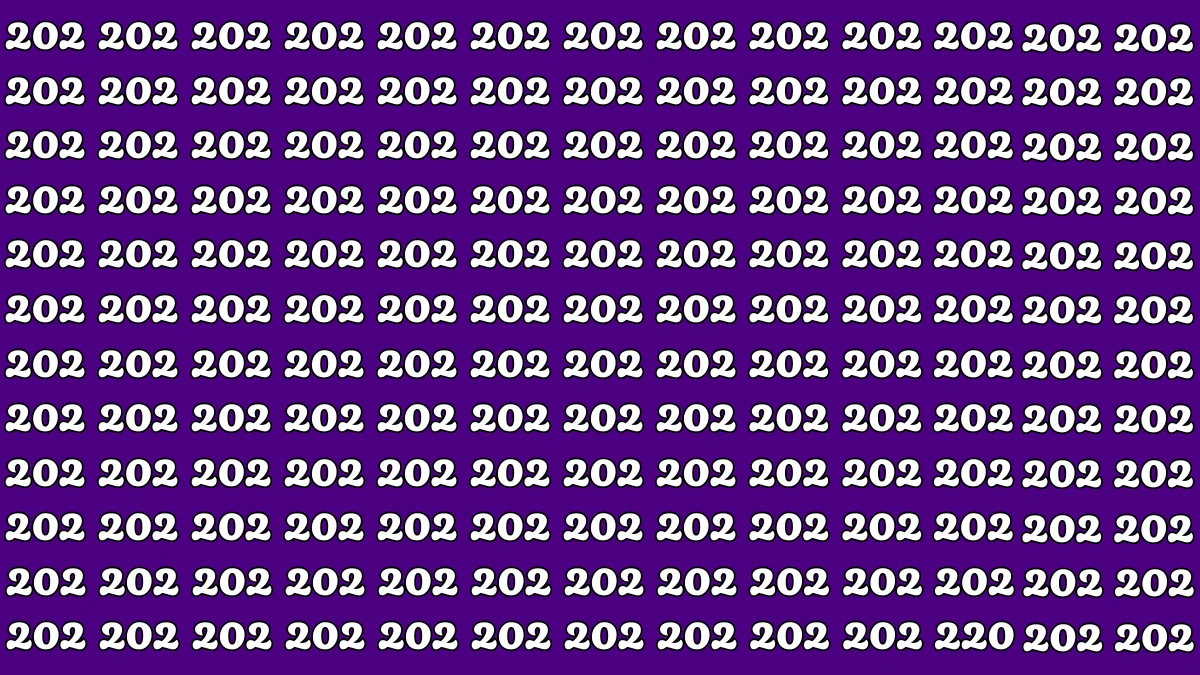 Optical Illusion 7 Seconds Challenge: Only People with Eagle Eyes Can spot the Number 220