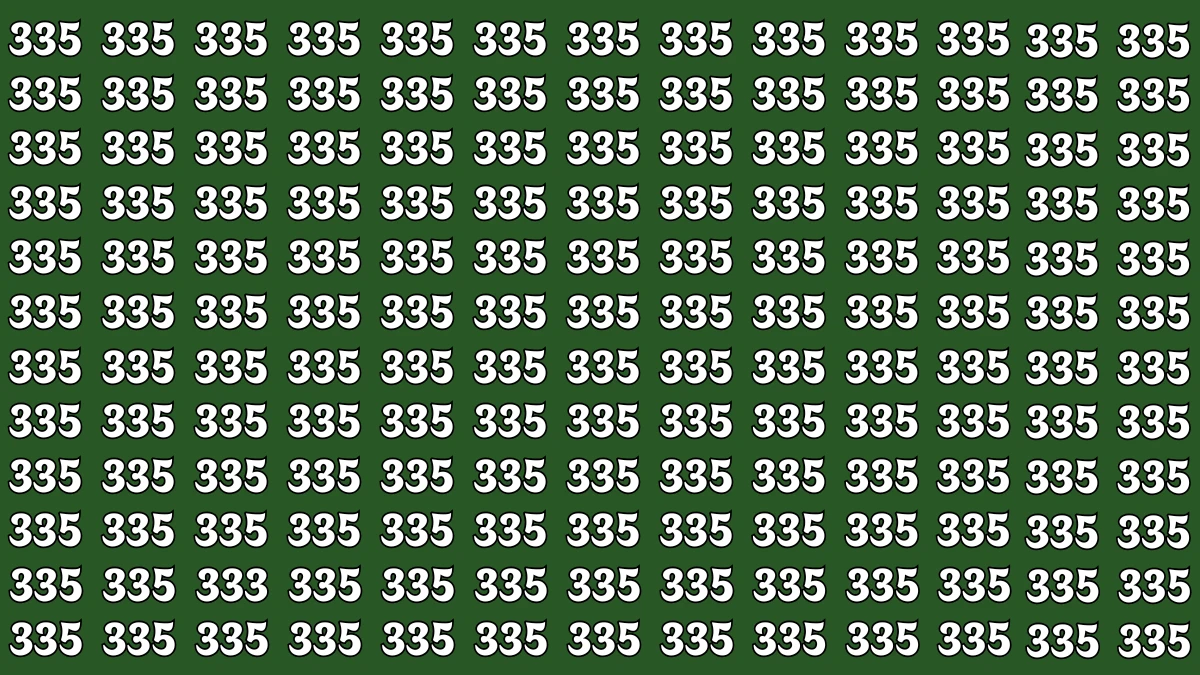 Optical Illusion 7 Seconds Challenge: Only People with Eagle Eyes Can spot the Number 333