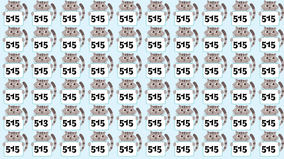 Optical Illusion 7 Seconds Challenge: Only People with Eagle Eyes Can spot the Number 513