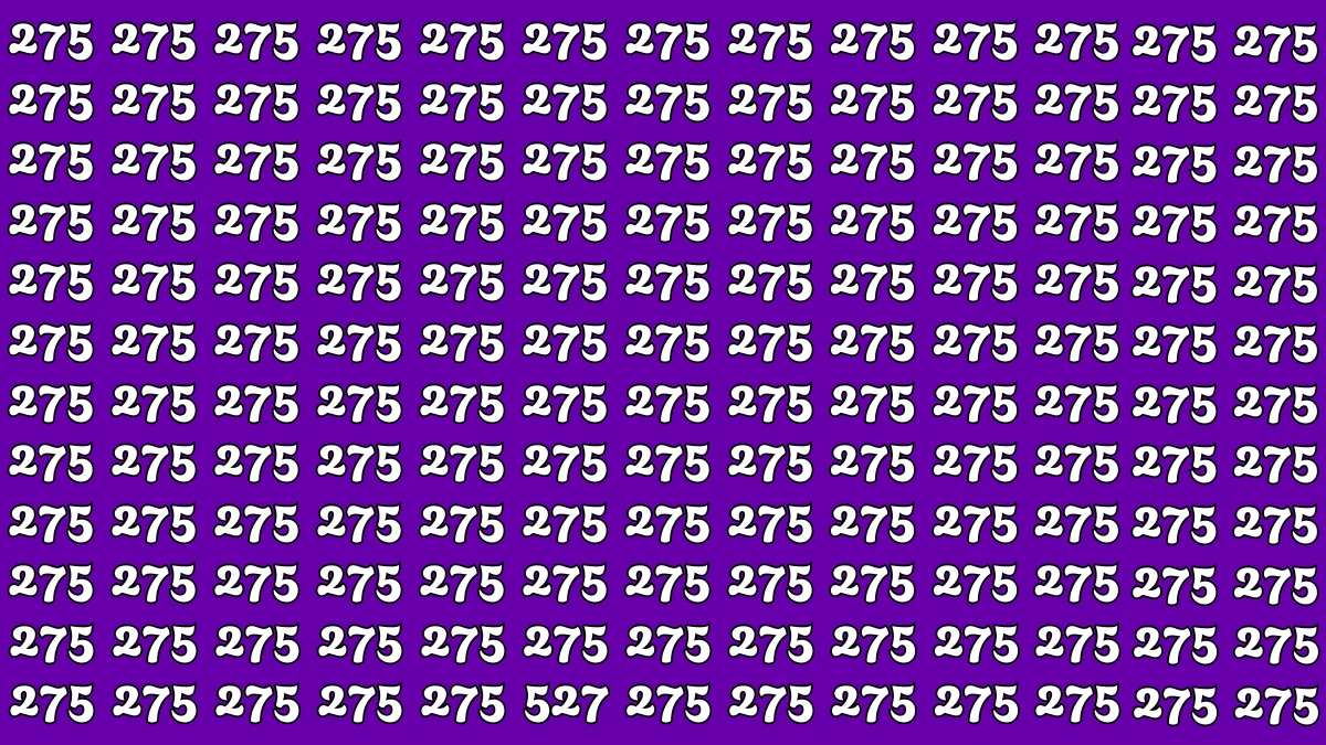 Optical Illusion 7 Seconds Challenge: Only People with Eagle Eyes Can spot the Number 527