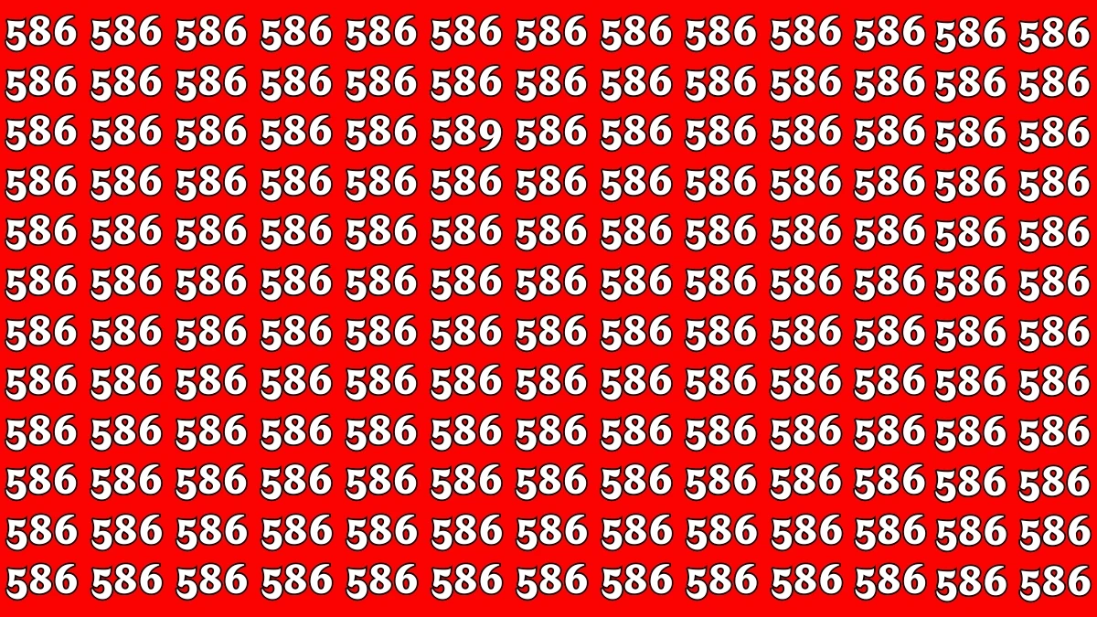 Optical Illusion 7 Seconds Challenge: Only People with Eagle Eyes Can spot the Number 589