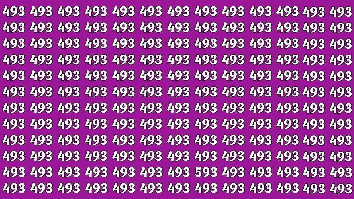 Optical Illusion 7 Seconds Challenge: Only People with Eagle Eyes Can spot the Number 593