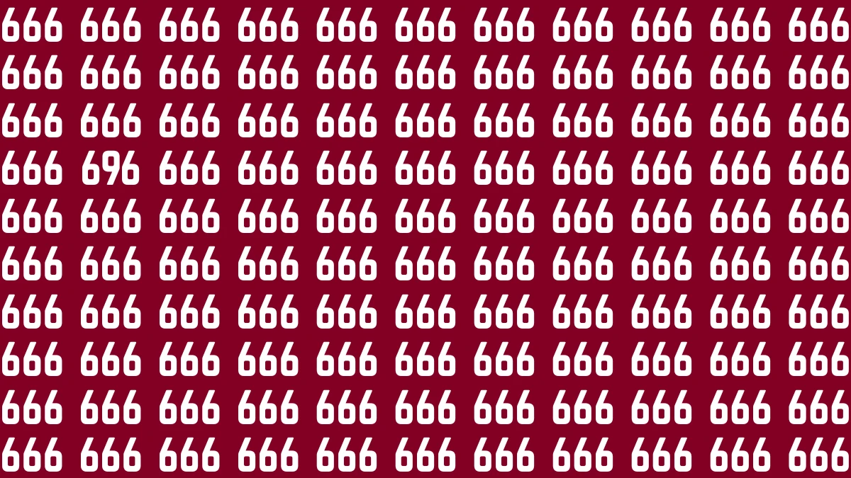 Optical Illusion 7 Seconds Challenge: Only People with Eagle Eyes Can spot the Number 696