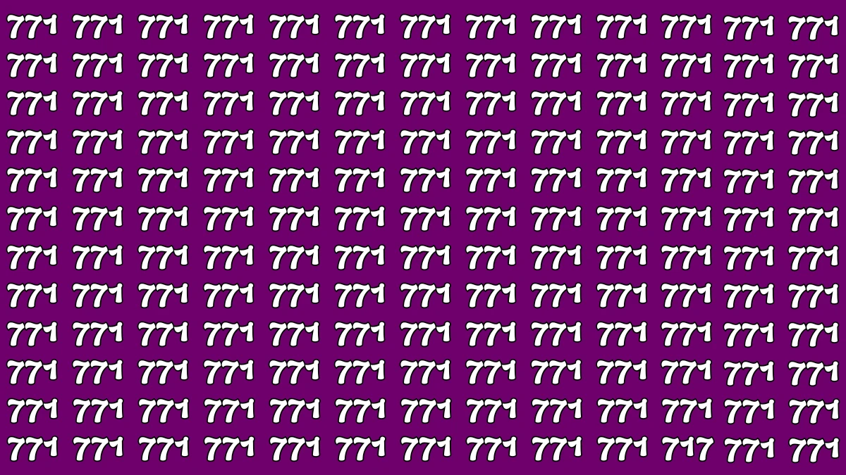 Optical Illusion 7 Seconds Challenge: Only People with Eagle Eyes Can spot the Number 717