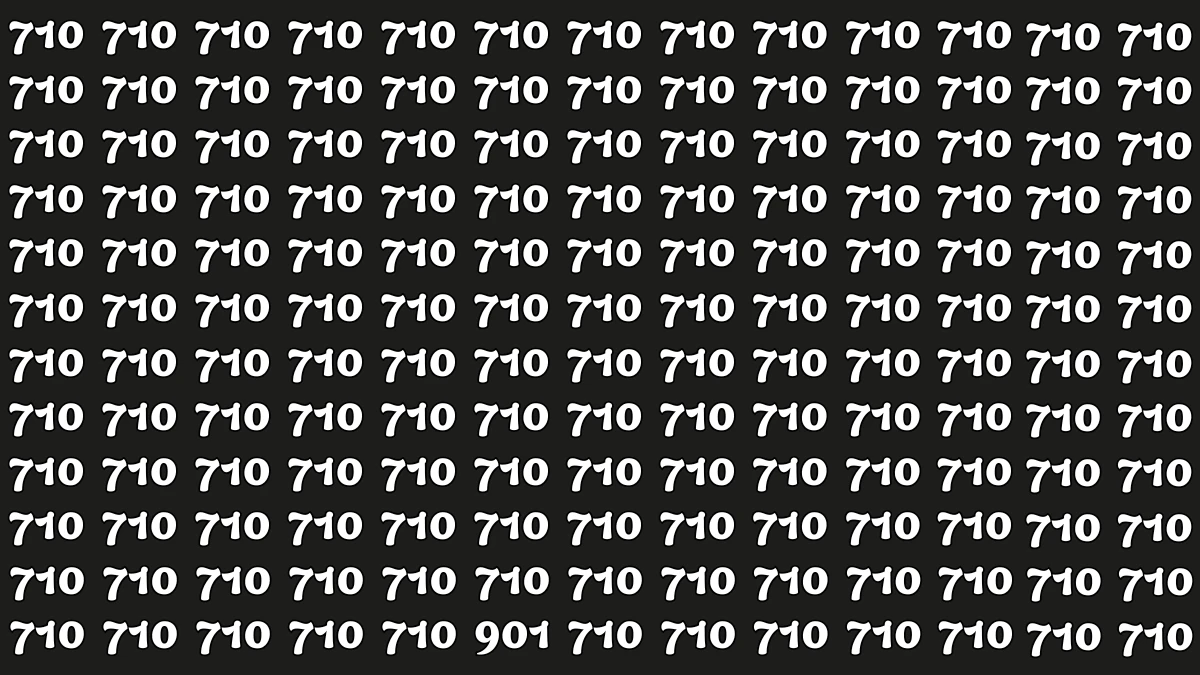 Optical Illusion 7 Seconds Challenge: Only People with Eagle Eyes Can spot the Number 901