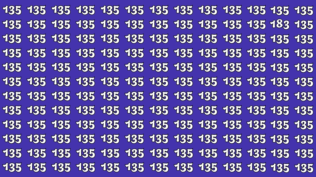 Optical Illusion 8 Seconds Challenge: Only People with Eagle Eyes Can spot the Number 183