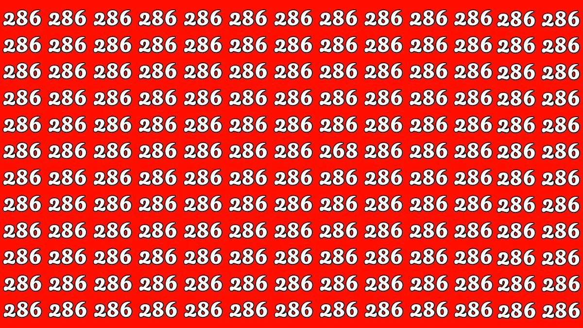 Optical Illusion 8 Seconds Challenge: Only People with Eagle Eyes Can spot the Number 268