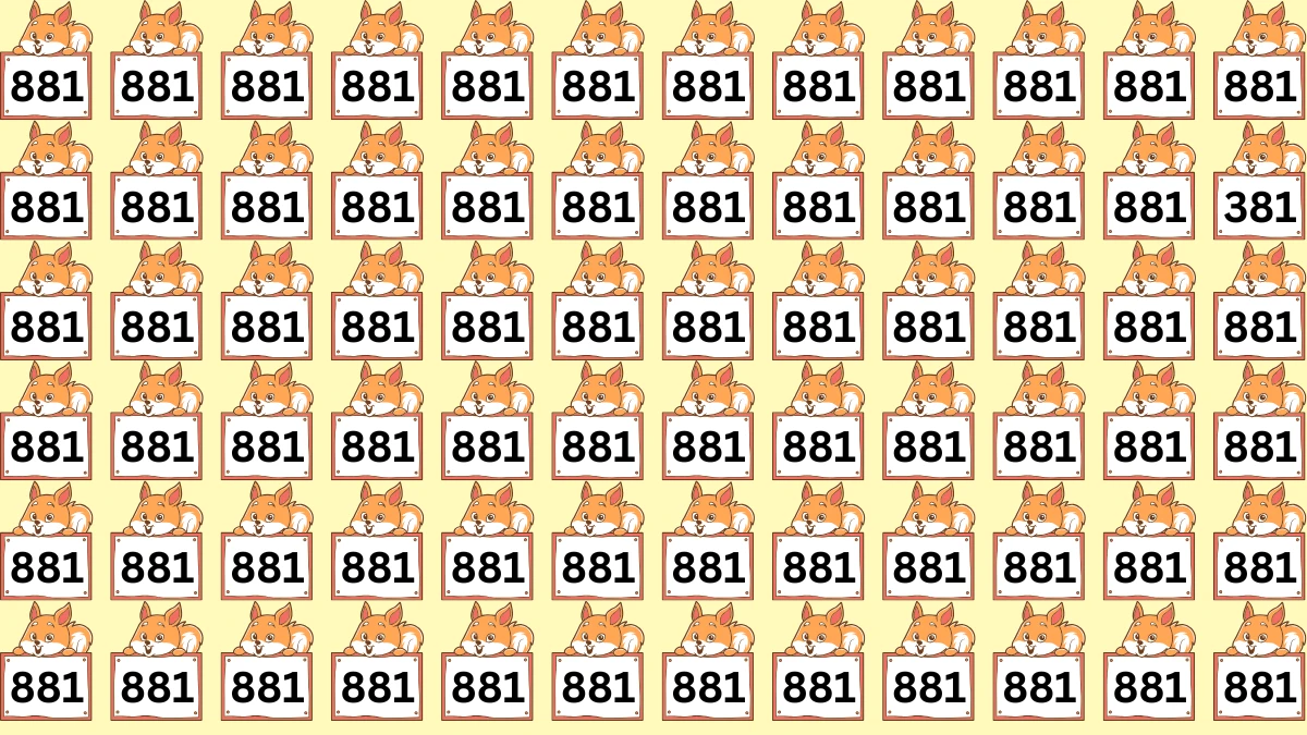 Optical Illusion 8 Seconds Challenge: Only People with Eagle Eyes Can spot the Number 381
