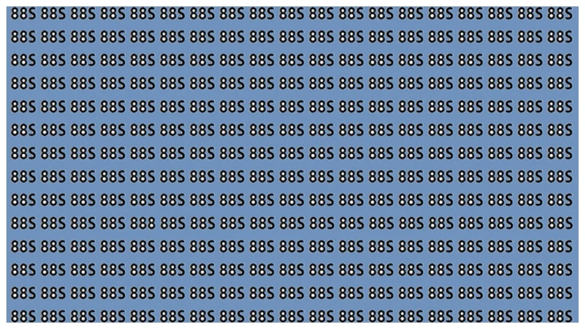 Optical Illusion 8 Seconds Challenge: Only People with Eagle Eyes Can spot the Number 888